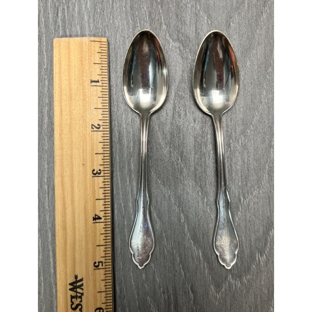 Solingen‎ Rostfrei Teaspoons Silver Plate 100 Flatware Vintage - Set of 2 - Picture 5 of 5